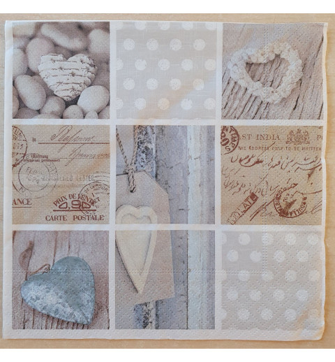 Serviette Herzen
