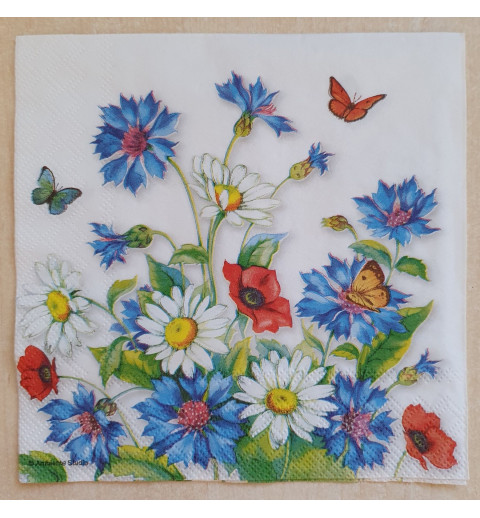 Serviette Mohn/Margriten