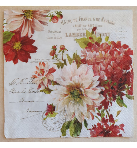 Serviette Dahlien