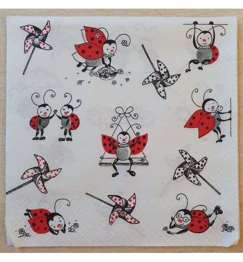 Serviette Marienkäfer