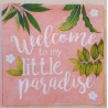 Serviette Welcome..... rosa