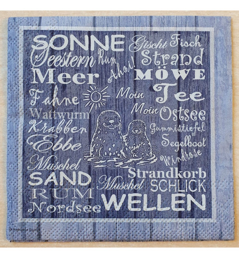 Serviette Sonne, Meer......