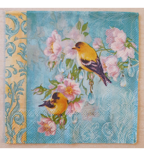 Serviette Vögel