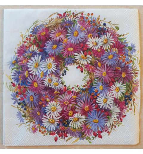 Serviette Blumenkranz