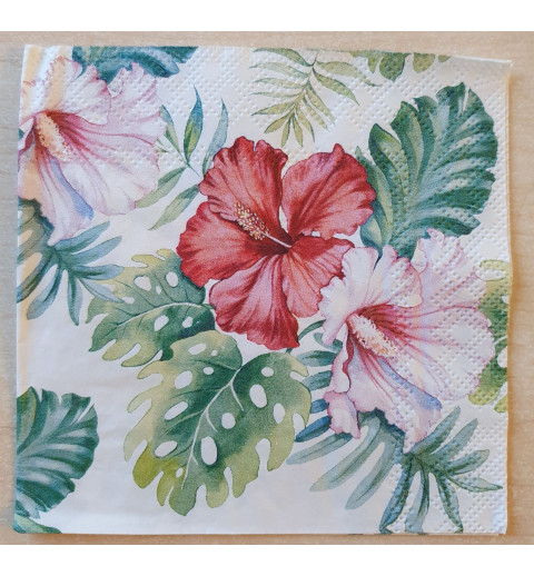Serviette Tropischer Hibiskus