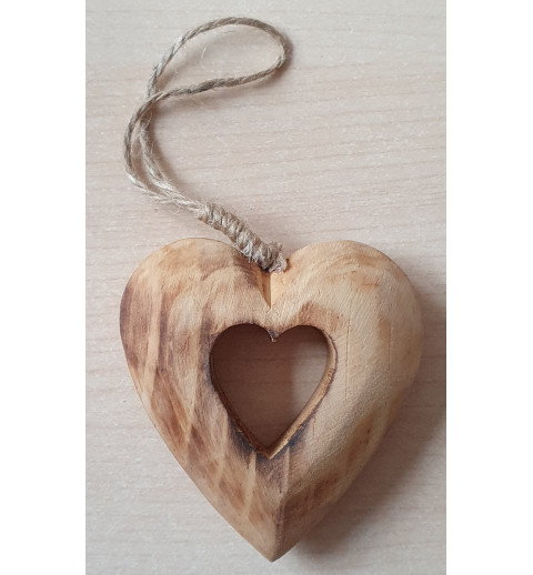 Holz Herz natur