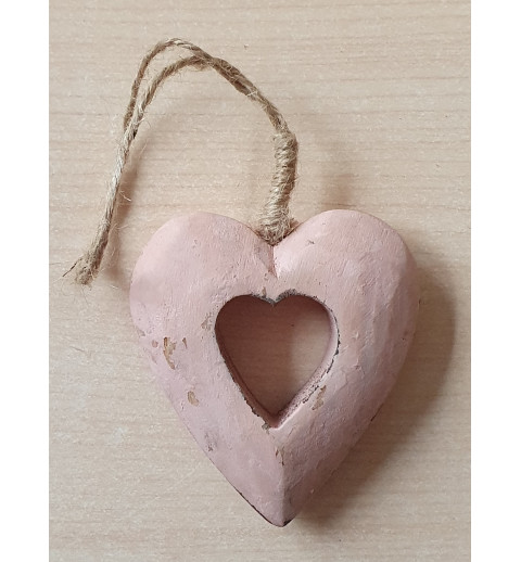 Holz Herz rosa