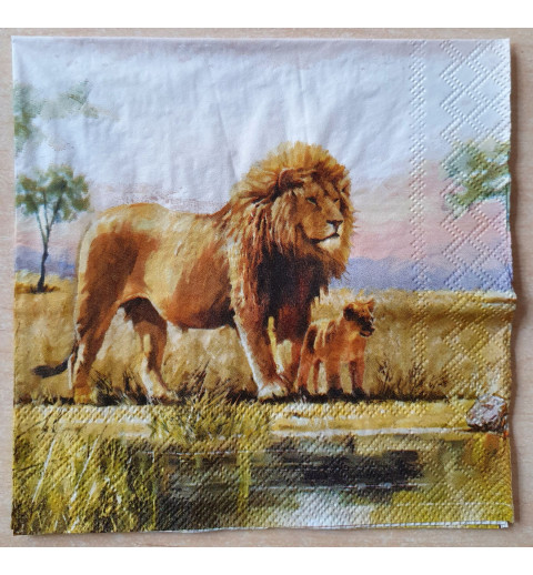 Serviette Löwe