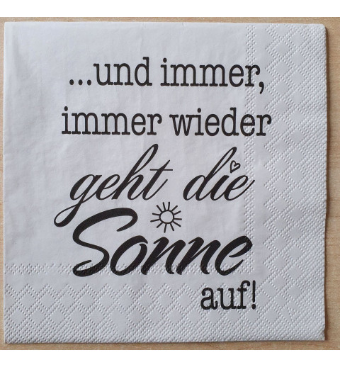 Serviette Und immer.....