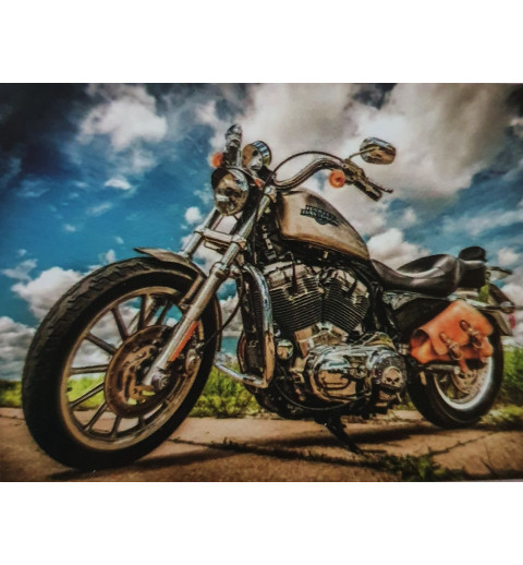 3D Diamant Pixel Bild Motorrad