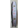 Dekoband Blumen weiss