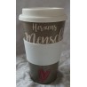 Becher to go Herzensmensch weiss