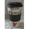Becher to go Herzensmensch grau