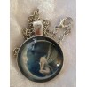Kette mit Cabochon-Anhänger Fee/Mond