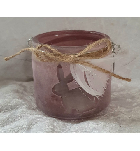 Windlicht mauve