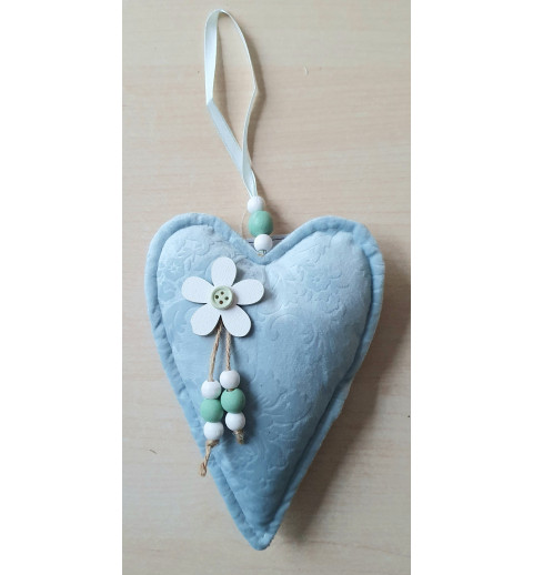 Stoff Herz hellblau