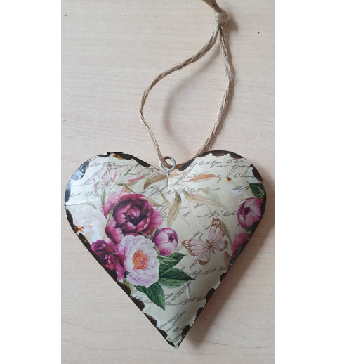 Metall Herz Blumen