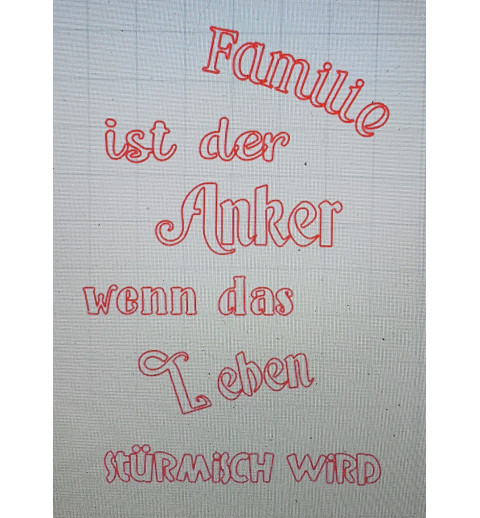 Schablone Familie/Anker