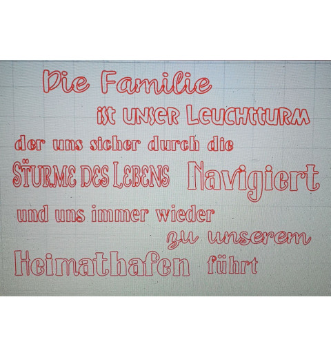 Schablone Familie/Leuchtturm