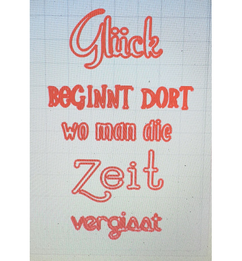 Schablone Glück/Zeit