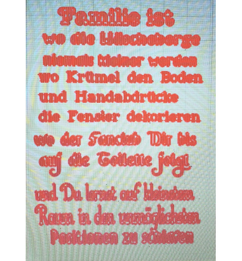 Schablone Familie ist....