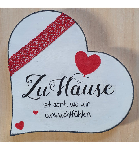 Schild Herz stehend