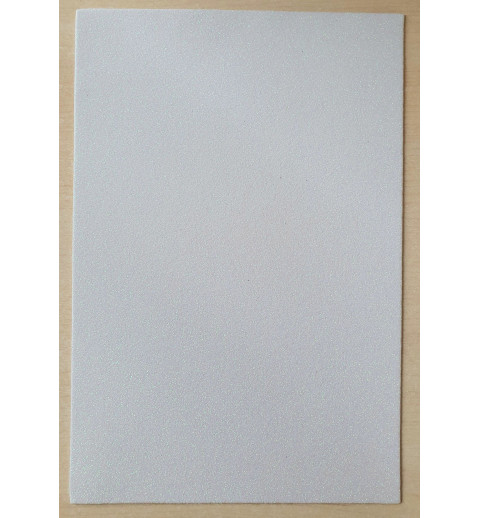 Glitzer Moosgummi weiss