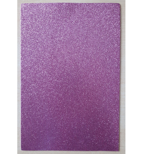 Glitzer Moosgummi lila
