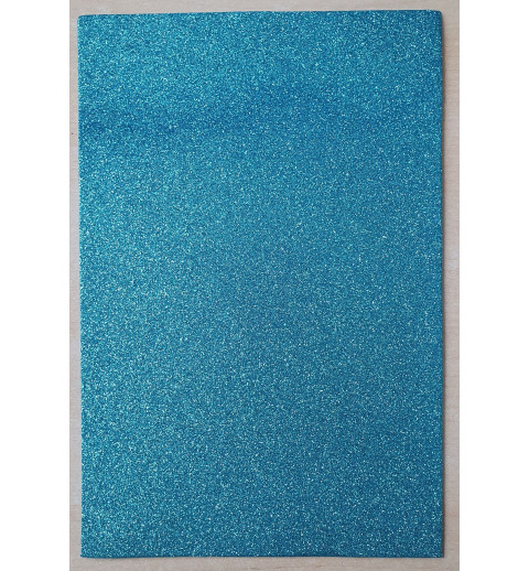 Glitzer Moosgummi türkis