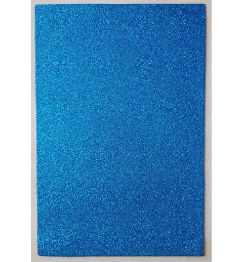 Glitzer Moosgummi blau