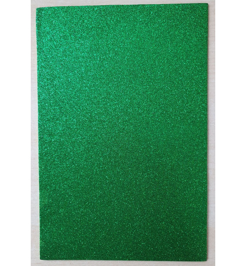 Glitzer Moosgummi grün