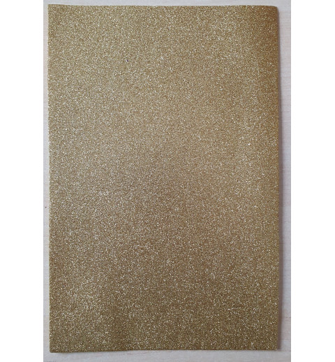 Glitzer Moosgummi gold