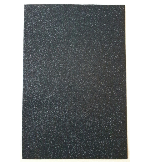 Glitzer Moosgummi schwarz