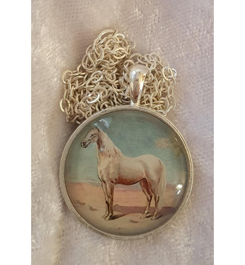 Kette mit Cabochon-Anhänger Schimmel