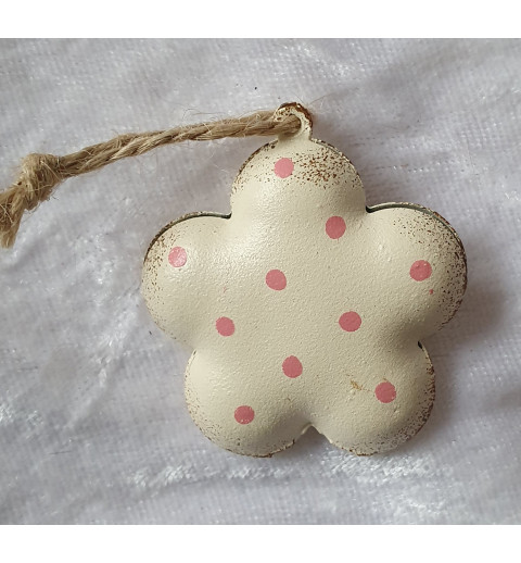 Metall Blume creme