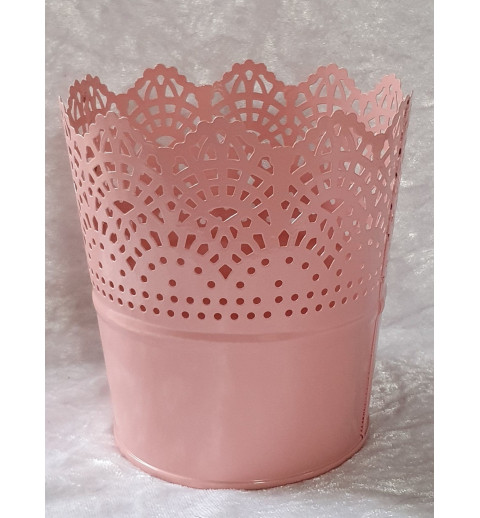Metall Topf rosa