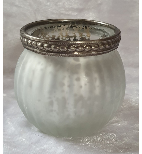 Teelicht milchig/silber