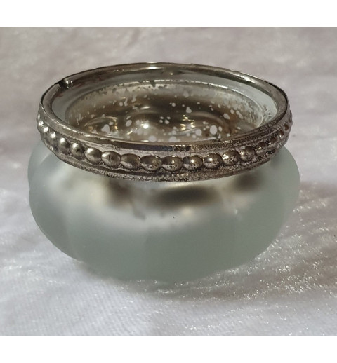Teelicht milchig/silber