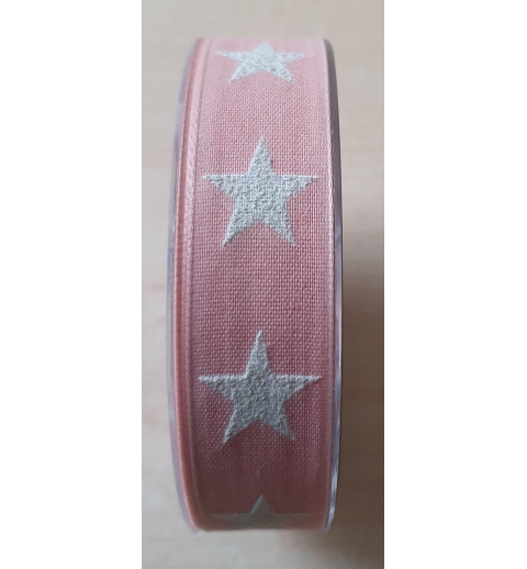 Dekoband Sterne rosa