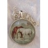 Kette mit Cabochon-Anhänger Pferde