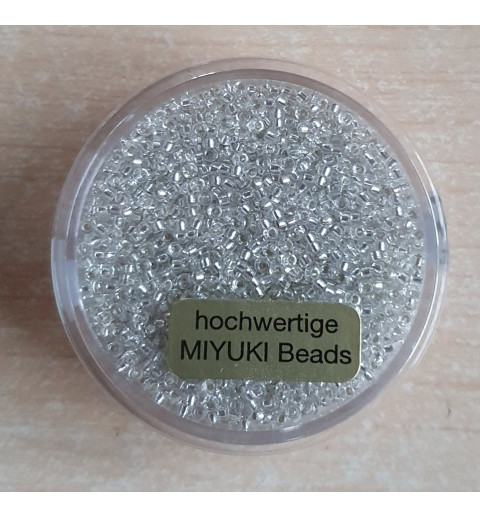Miyuki Rocailles silverlined crystal