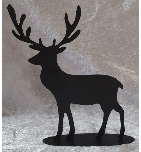 Metall Hirsch schwarz