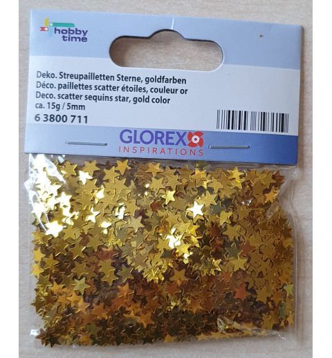 Pailletten Sterne gold