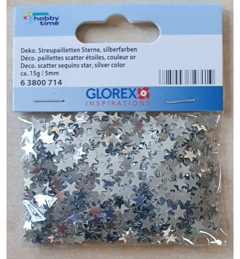 Pailletten Sterne silber