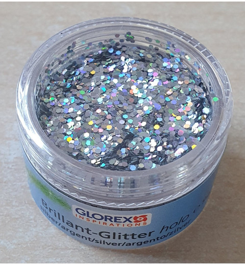 Brillant Glitter holo/silber
