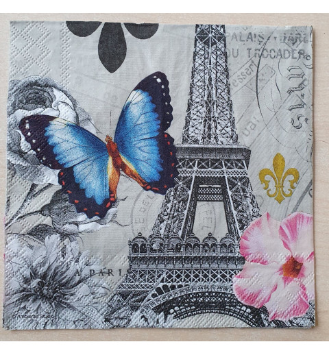 Servietten Schmetterling/Eiffelturm