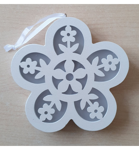 Holz Blume mit Led