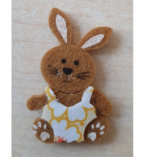 Filz Hase gelb