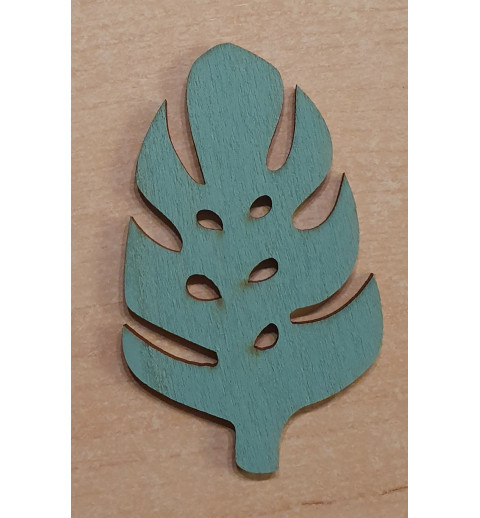 Holz Blatt türkis