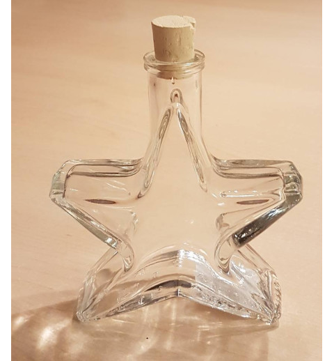 Glasflasche Stern